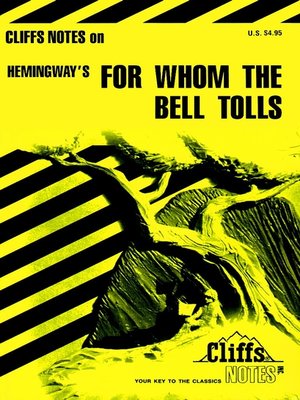 CliffsNotes on Hemingway's For Whom The Bell Tolls - ebook